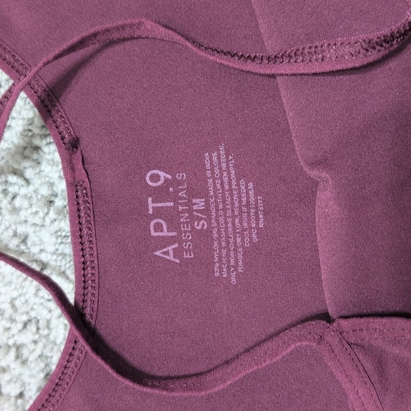 Pair of Camisoles - Burgundy And Taupe Apt. 9 Essentials Size S/M - Picture 3 of 5